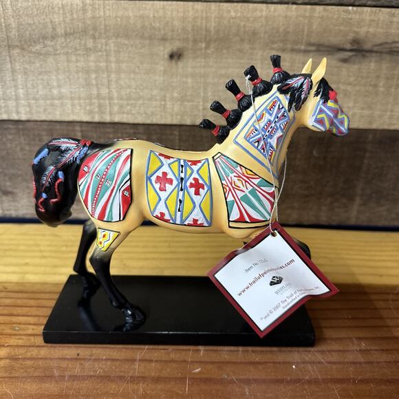 Trail of Painted Ponies 1E 5846 Cheyenne Painted Rawhide In Box - Picture 3 of 7